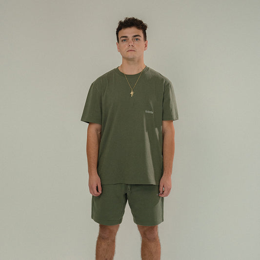 Boxy Tee (Olive Green)