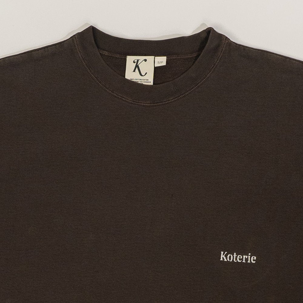 Drop Shoulder Crewneck (Chocolate Brown)